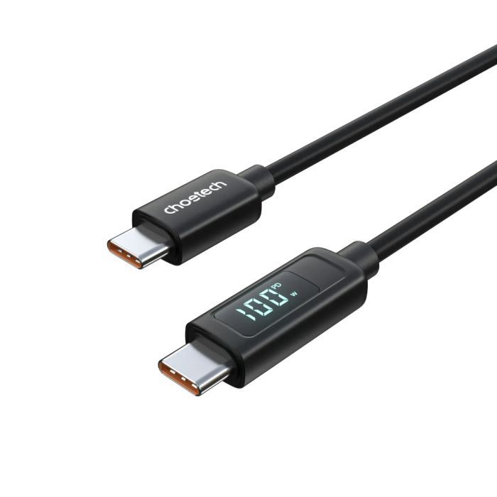 Дата кабель USB-C to USB-C 1.8m PD100W digital display silicone Choetech (XCC-1063)