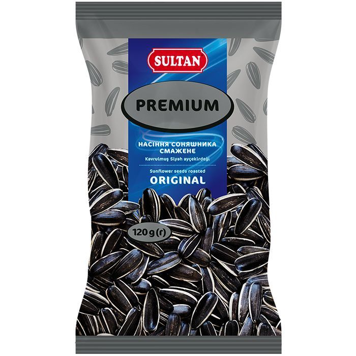 Насіння соняшника Sultan ORIGINAL смажене смугасте 120 г (slt.52131)