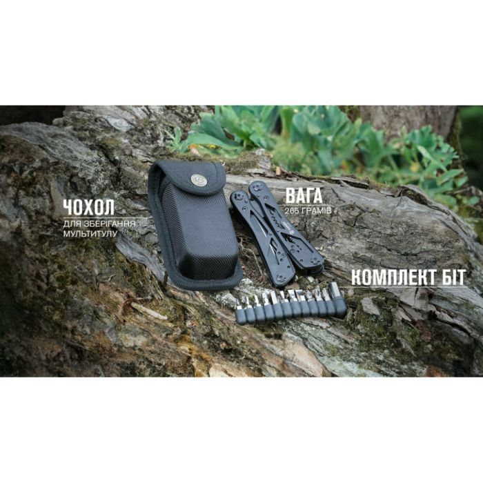 Мультитул Ganzo G202B з чохлом Molle та бітами, 24 функції (G202B-c) зображення 9