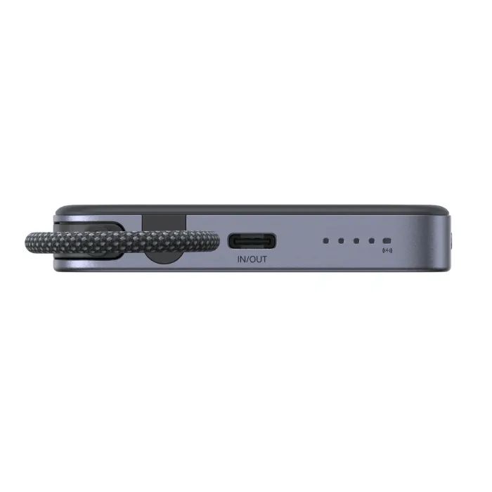 Батарея універсальна Ugreen 10000mAh 30W 1xUSB-C + 15W Magnetic Wireless + cable USB-C black (75982B) зображення 6