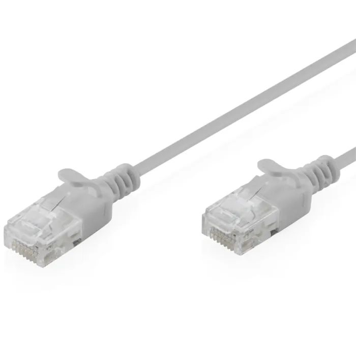 Патч-корд 0.5м, UTP, cat.6, Sliim, AWG 32/7, Cu, LSZH, grey Digitus (DK-1618-005S)