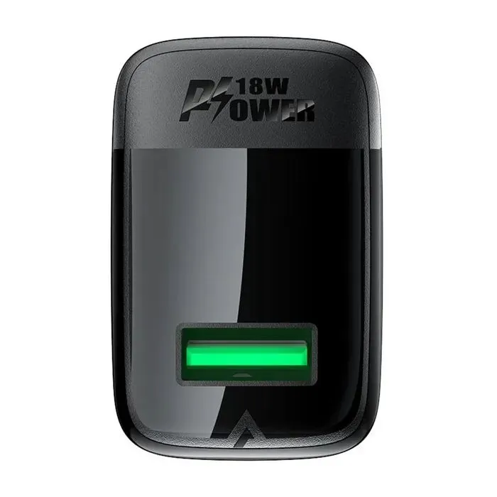 Зарядное устройство Acefast A90 USB QC3.0 18W GaN black (6974316283249) изображение 5