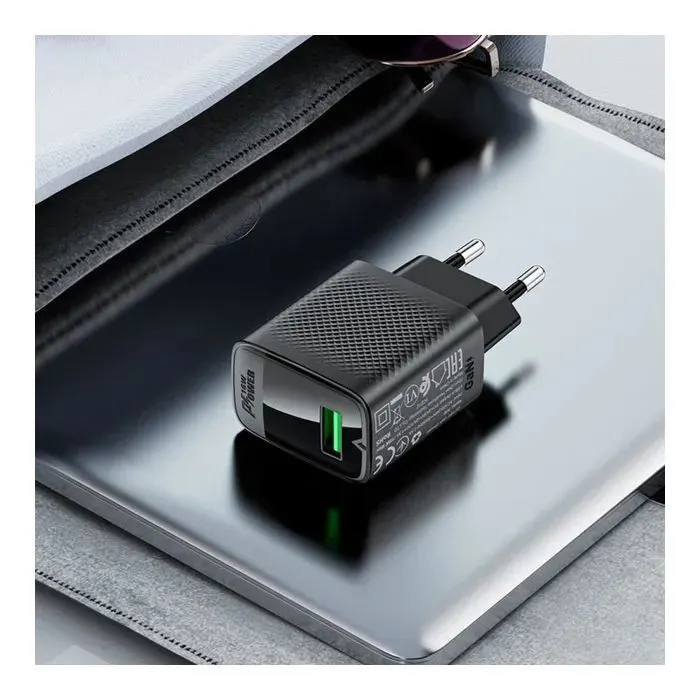 Зарядное устройство Acefast A90 USB QC3.0 18W GaN black (6974316283249) изображение 8