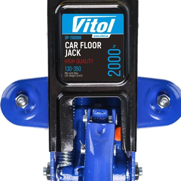 Домкрат Vitol DP-20009K, підкатний, гідравлічний, 2т, min 135мм, max 335мм, валіза (DP-20009K) зображення 3