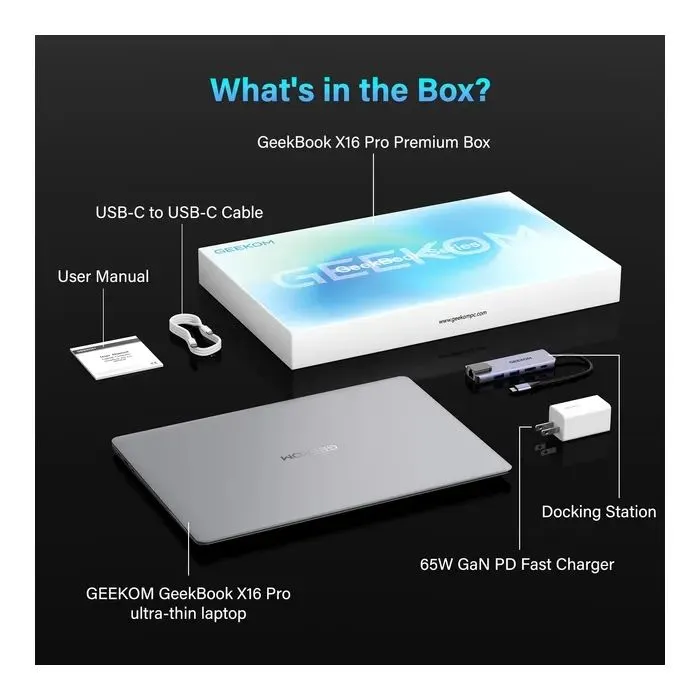 Ноутбук Geekom X16 Pro (GEEKBOONX16AMOU5125U-321-US) зображення 8