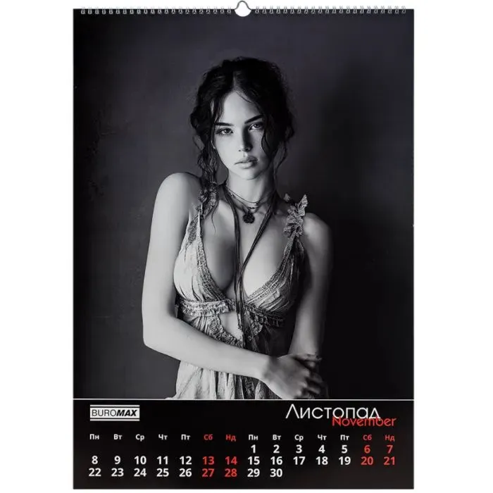Календар Buromax настінний А2 2027 рік, 1 пружина, Women (BM.210653) зображення 12