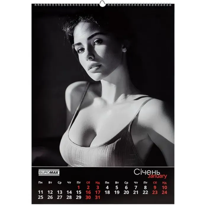 Календар Buromax настінний А2 2027 рік, 1 пружина, Women (BM.210653) зображення 2