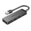Концентратор Vention USB 3.0 to 4xUSB 3.0 + power supply 0.5m black (CHLBD-SCB2)