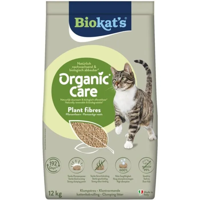 Наполнитель для туалета Biokat's Organic Care растительное 30 л/12 кг (4002064617435)