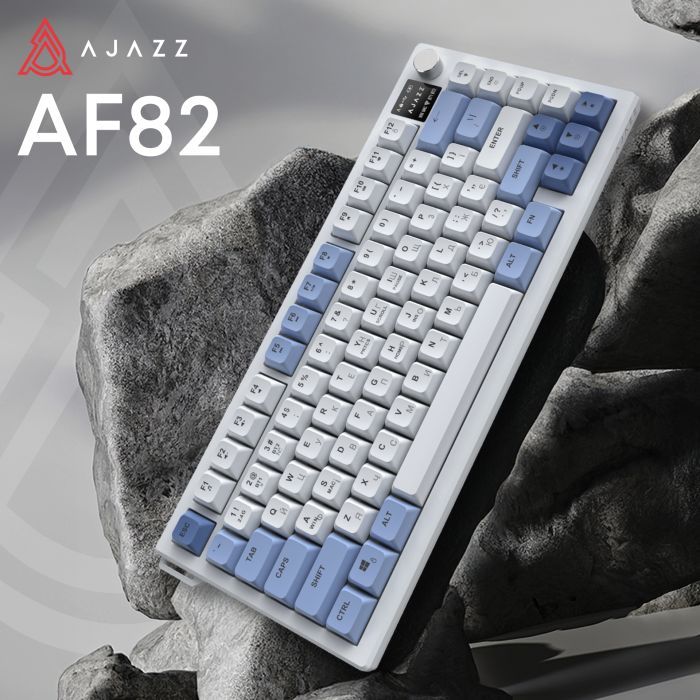 Клавіатура Ajazz AF82 Wireless/Bluetooth/USB UA Black/Gray/Yellow (AF82-BGY) зображення 6