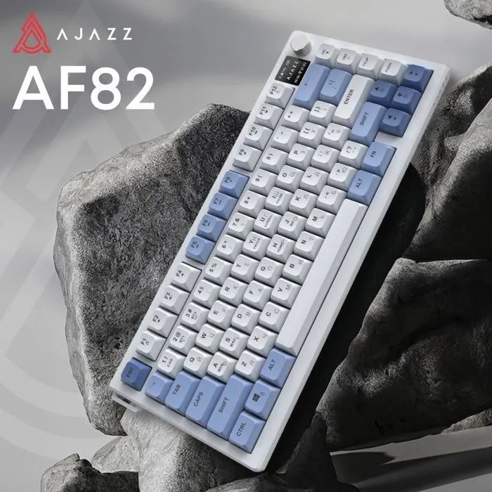 Клавіатура Ajazz AF82 Wireless/Bluetooth/USB UA Black/White (AF82-BW) зображення 6