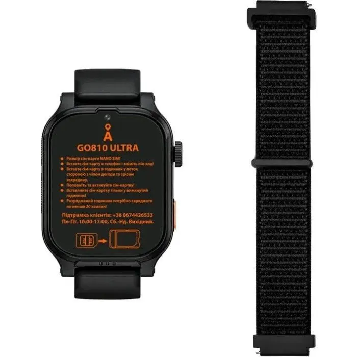 Смарт-годинник Amigo GO810 ULTRA 4G GPS Black Смарт-годинник для дітей (1215651) зображення 5