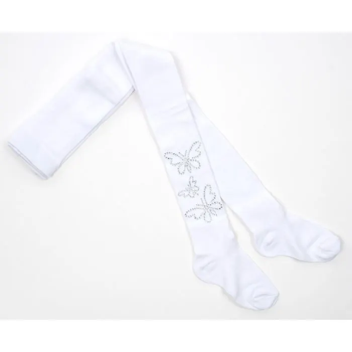 Колготки дитячі BNM зі стразами (M0C0302-1038-3G-white) зображення 2