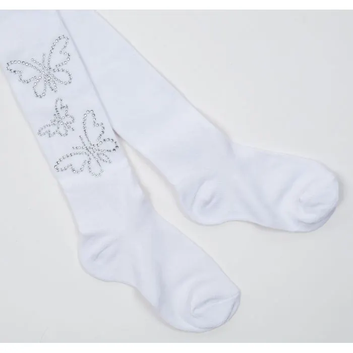 Колготки дитячі BNM зі стразами (M0C0302-1038-3G-white) зображення 3