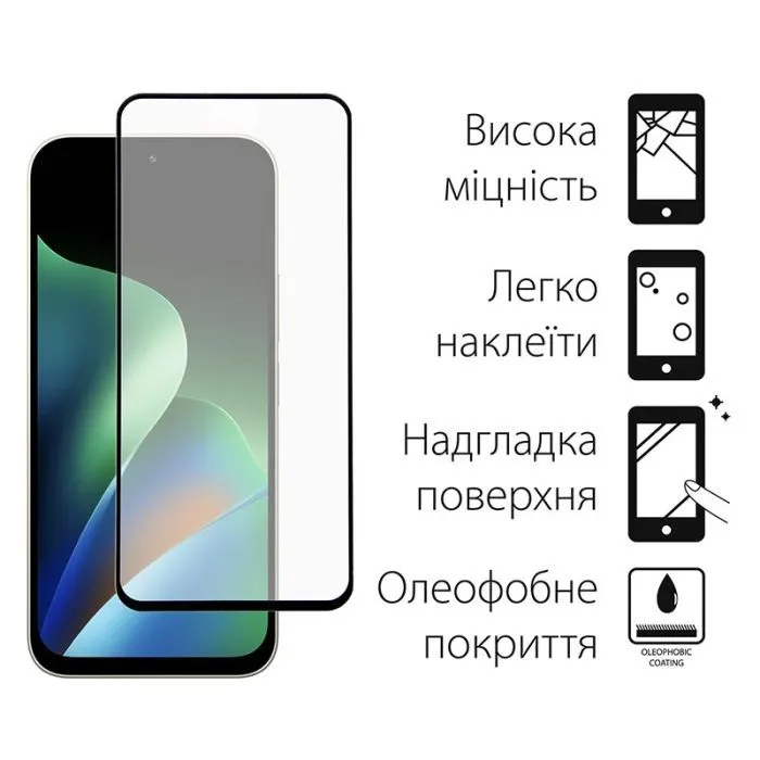 Скло захисне Dengos Full Glue Xiaomi Redmi 17 Black (TGFG-453) зображення 2