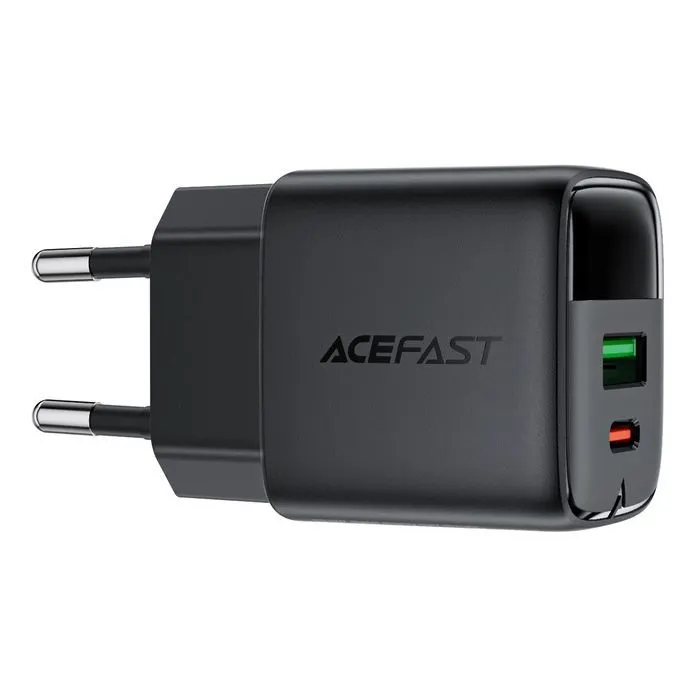 Зарядний пристрій Acefast 1xUSB-C + 1xUSB 35W GaN with digital display black (6974316284468) зображення 4