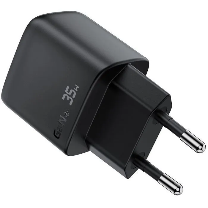 Зарядний пристрій Acefast 1xUSB-C + 1xUSB 35W GaN with digital display black (6974316284468) зображення 5