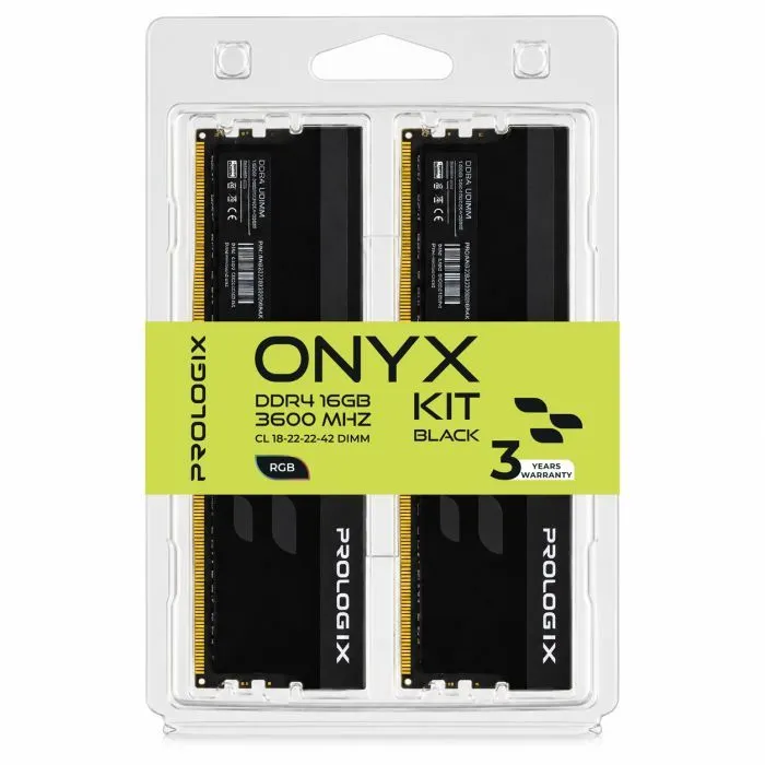 Модуль памяти для компьютера DDR4 16GB (2x8GB) 3600 MHz Onyx Black RGB Prologix (PRO16GB3600YBR4K) изображение 4