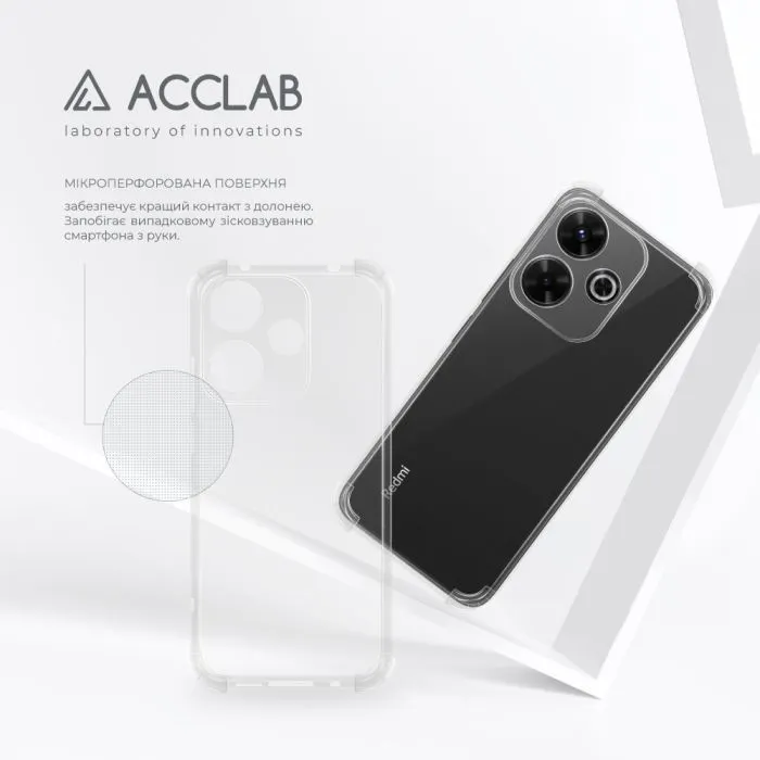 Чохол до мобільного телефона ACCLAB ShockProof Xiaomi Redmi 13 4G Transparent (1283126599194) зображення 5