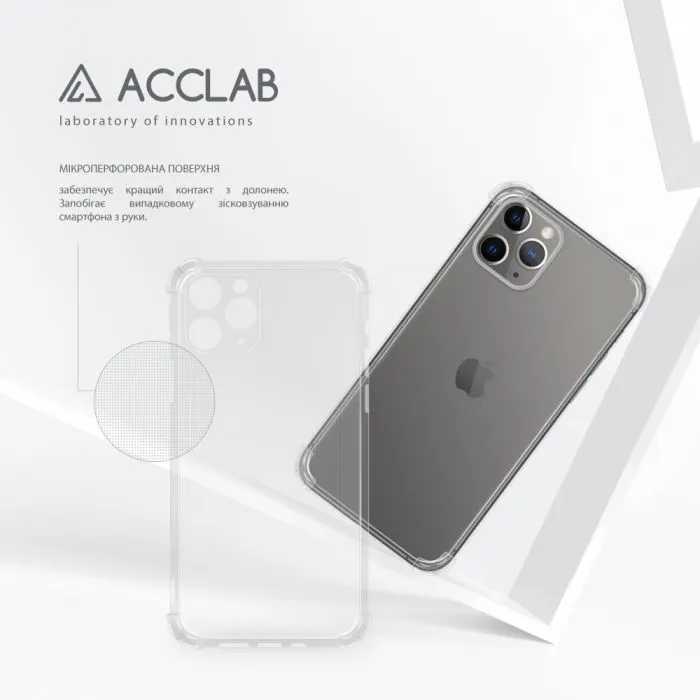 Чохол до мобільного телефона ACCLAB TPU ShockProof Apple iPhone 11 Pro Transparent (1283126610783) зображення 5
