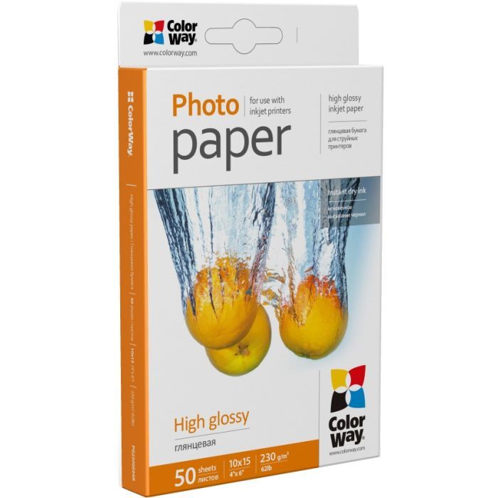 Фотобумага ColorWay 10x15 230г glossy, 50с (PG2300504R) изображение 2