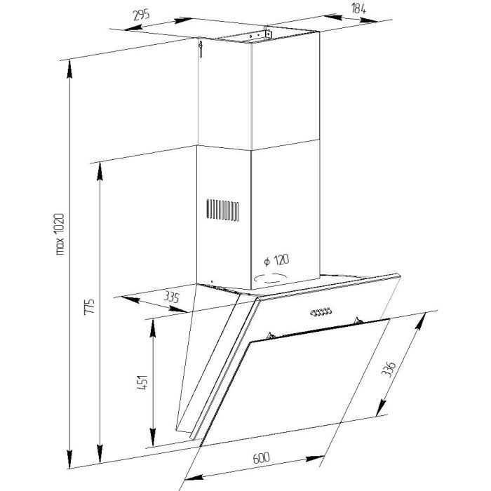 Витяжка кухонна Pyramida NR-MG 60 M IV зображення 8