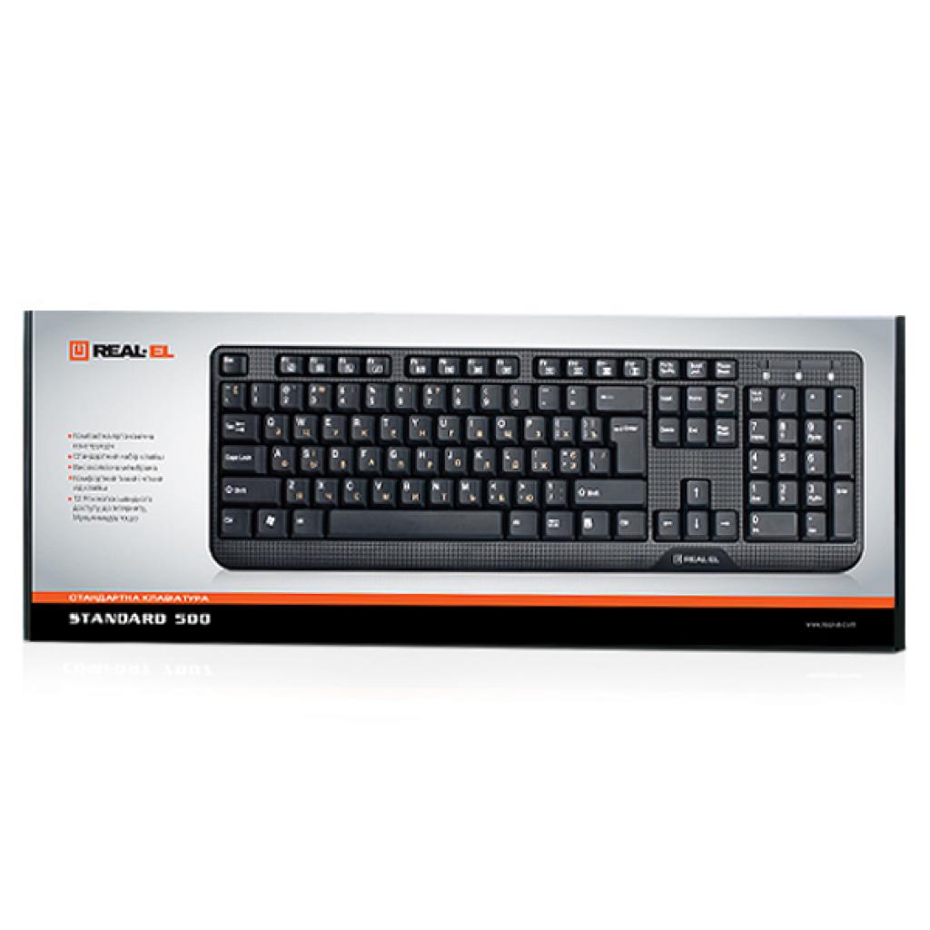 Клавіатура REAL-EL 500 Standard, PS/2, black зображення 2