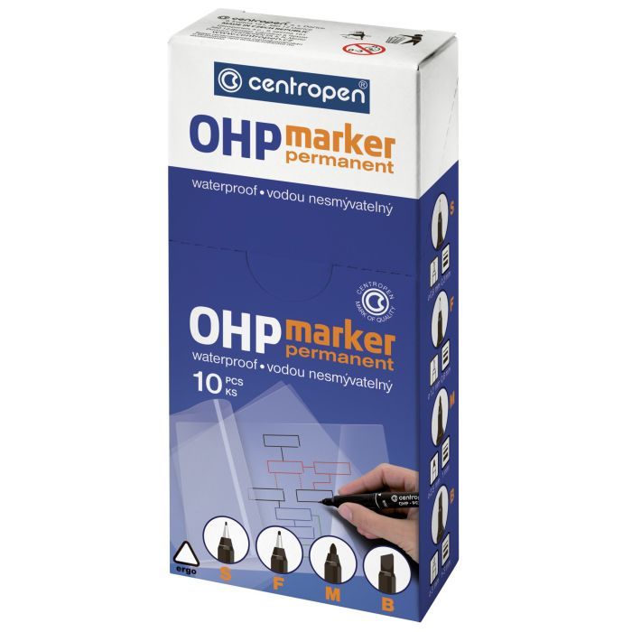 Маркер Centropen Permanent ОНР 2636 F 0,6 мм blue (2636/03) изображение 2