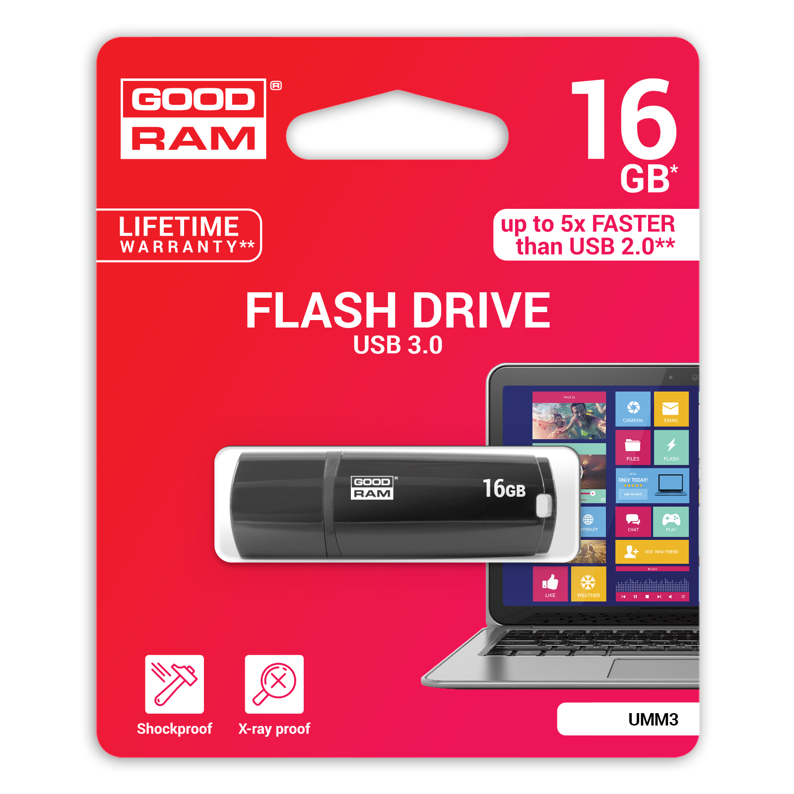 USB флеш накопитель Goodram 32GB Mimic Black USB 3.0 (UMM3-0320K0R11) изображение 5