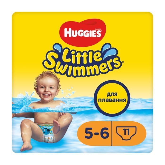 Підгузки Huggies Little Swimmer 5-6 (12-18 кг) 11 шт (5029053538426)