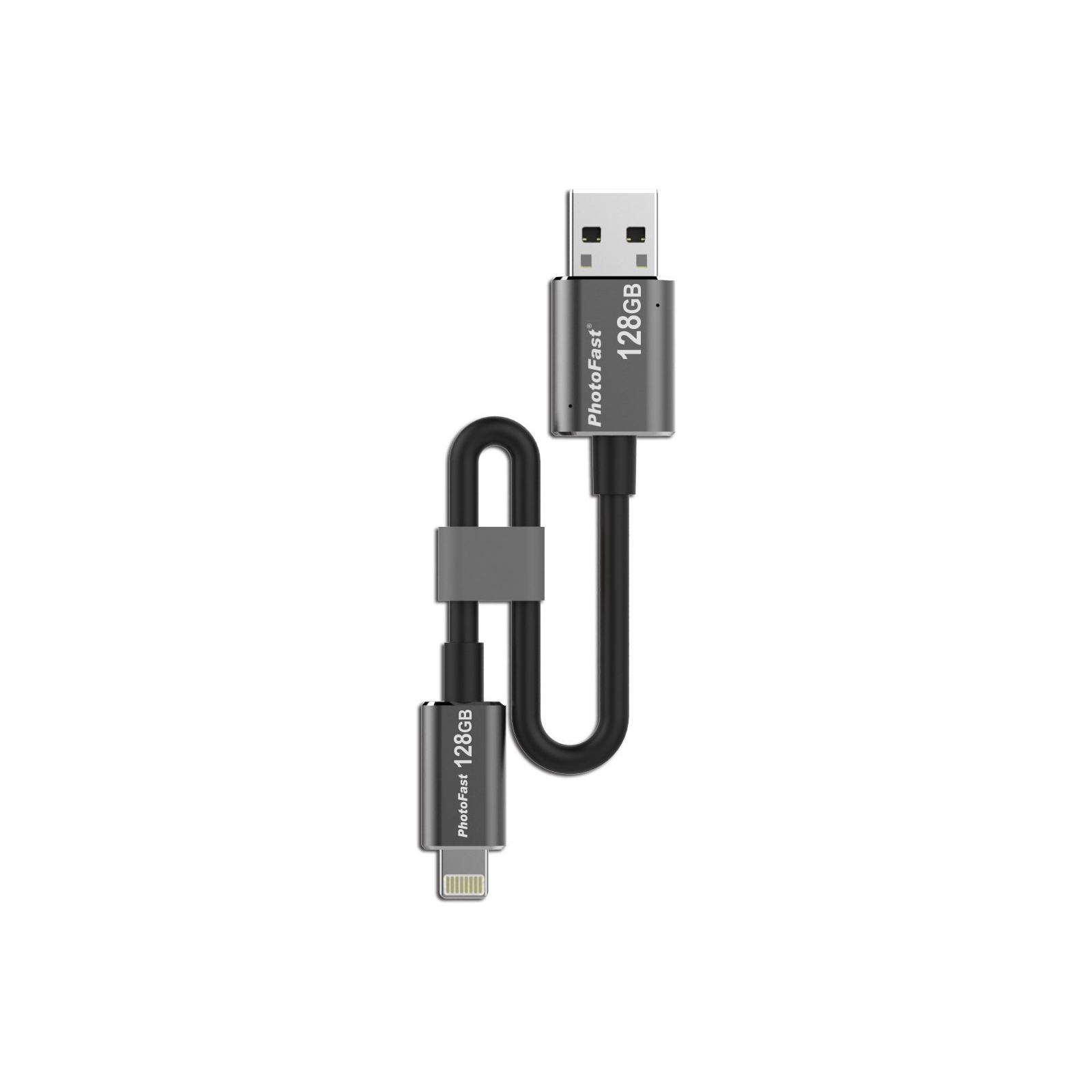 USB флеш накопичувач PhotoFast 128GB MemoriesCable Black USB 3.0 - Lightning (CABLEU3-128GB) зображення 3