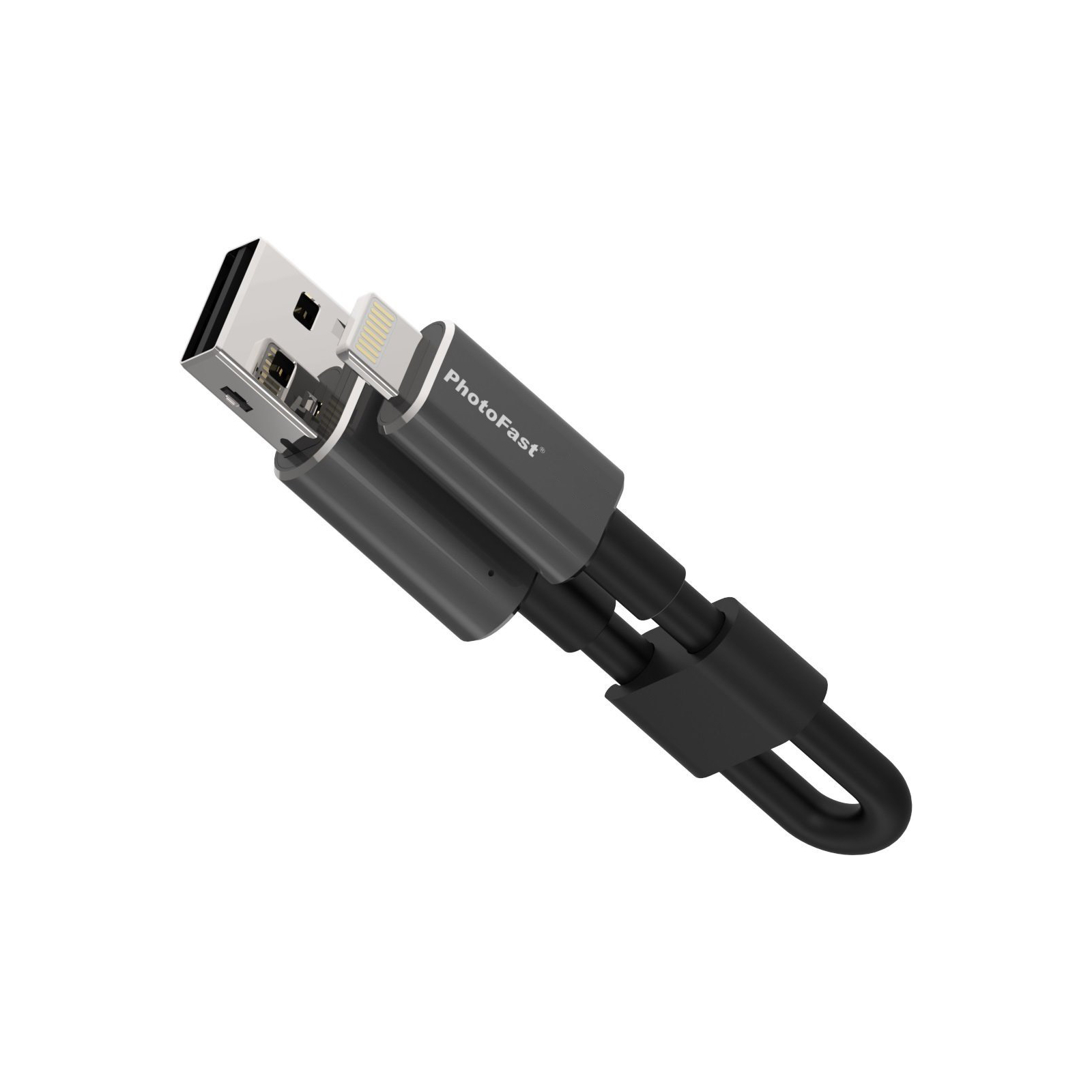 USB флеш накопичувач PhotoFast 128GB MemoriesCable Black USB 3.0 - Lightning (CABLEU3-128GB) зображення 4