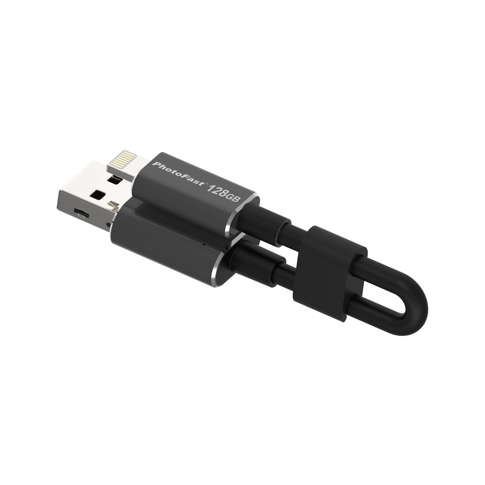 USB флеш накопичувач PhotoFast 128GB MemoriesCable Black USB 3.0 - Lightning (CABLEU3-128GB)