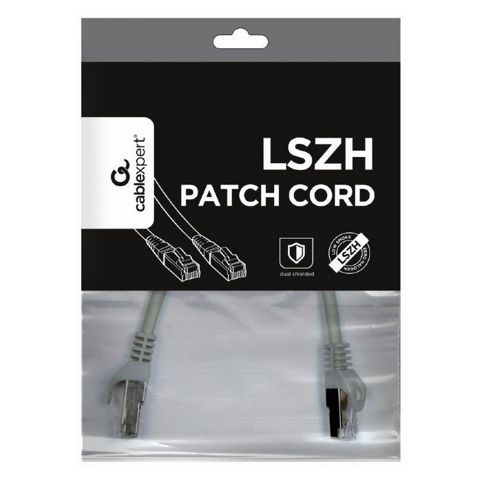 Патч-корд 1м S/FTP Cat 6A CU LSZH grey Cablexpert (PP6A-LSZHCU-1M) зображення 4