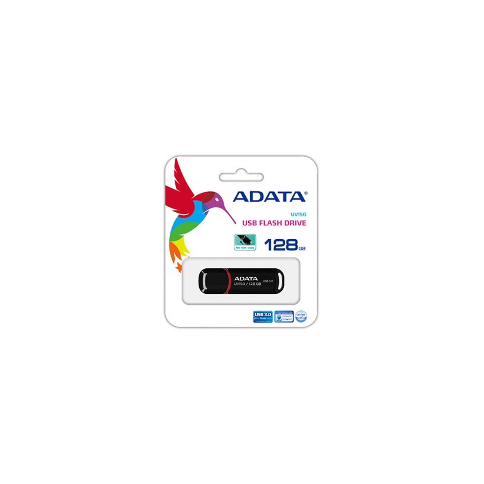 USB флеш накопитель ADATA 128GB UV150 Black USB 3.0 (AUV150-128G-RBK) изображение 6