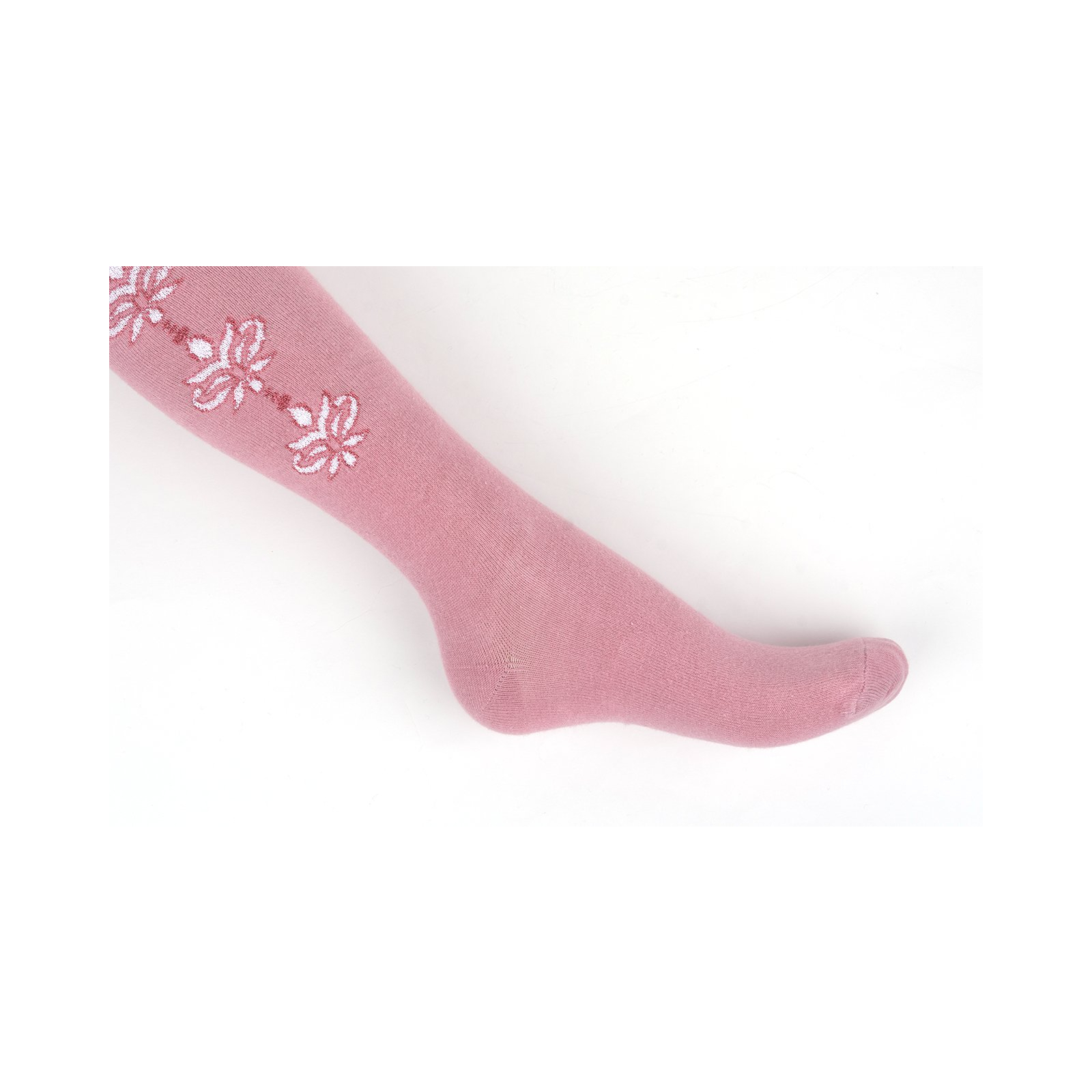 Колготки UCS Socks с розовыми цветочками по бокам (M0C0301-0876-3G-dark-pink) изображение 2