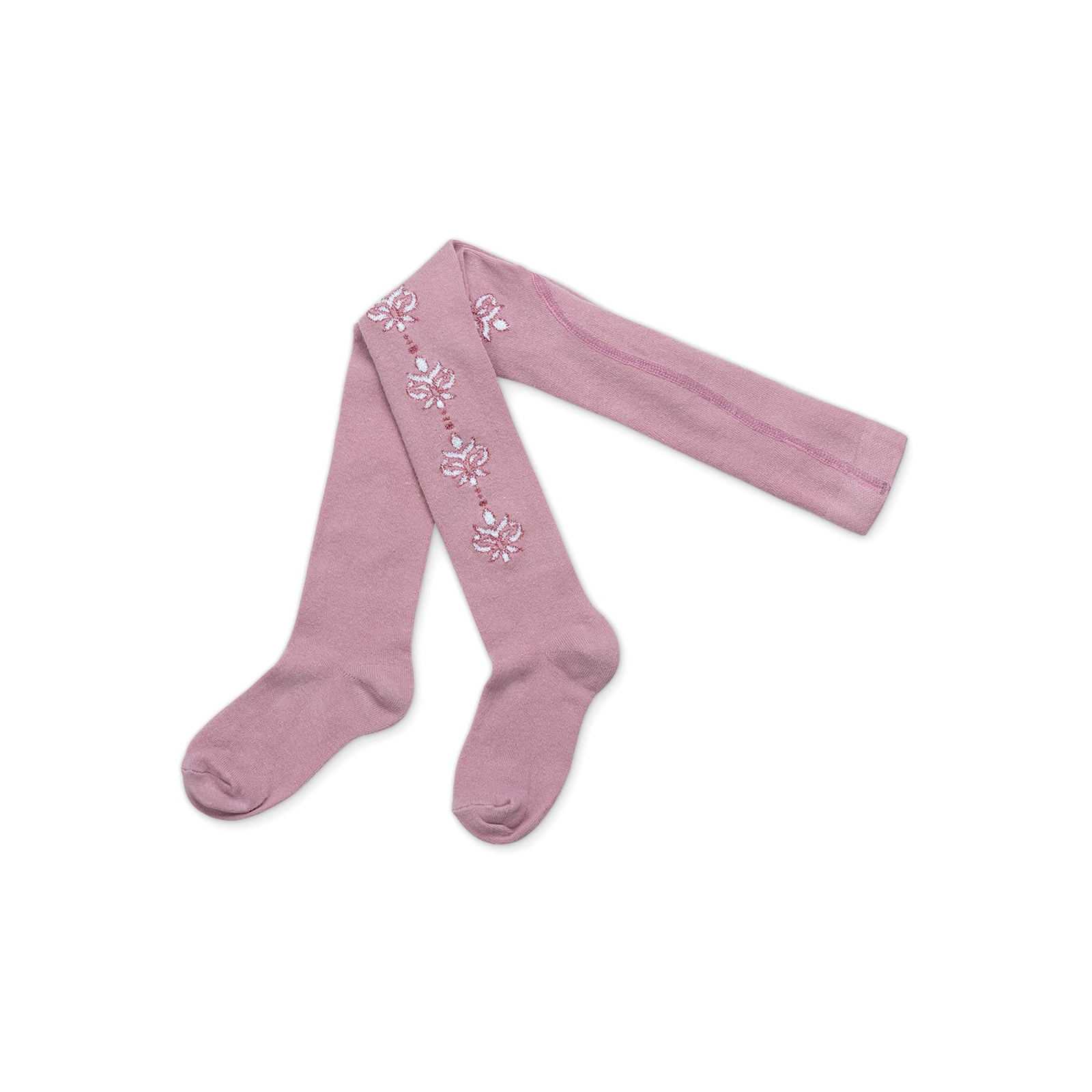 Колготки UCS Socks с розовыми цветочками по бокам (M0C0301-0876-3G-dark-pink) изображение 3