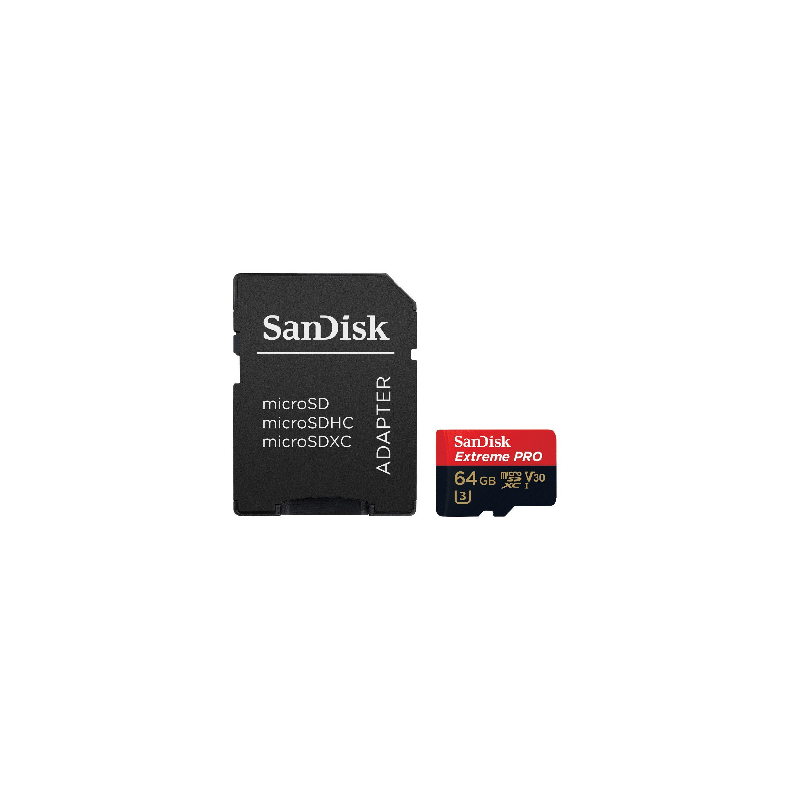 Карта пам'яті SanDisk 64GB microSD class 10 UHS-I U3 (SDSQXXG-064G-GN6MA)