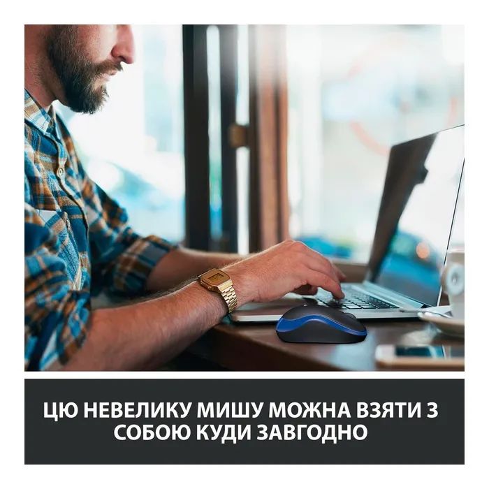 Мишка Logitech M185 red (910-002237) зображення 3