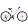 Велосипед Leon 24" JUNIOR 2018 AM 14G Vbr рама-12,5" Al бело-малиновый (OPS-LN-24-017)