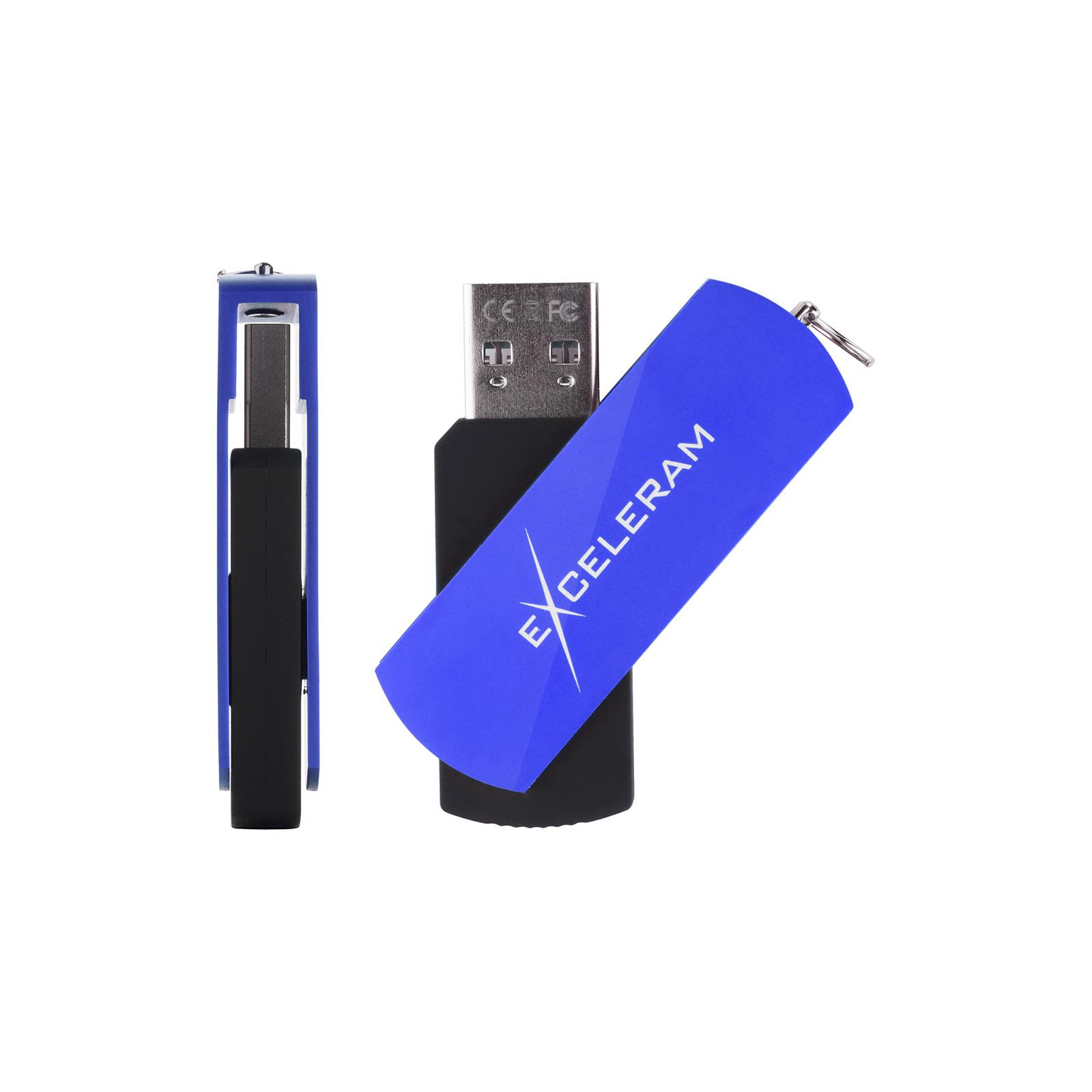 USB флеш накопитель eXceleram 64GB P2 Series Blue/Black USB 2.0 (EXP2U2BLB64) изображение 4