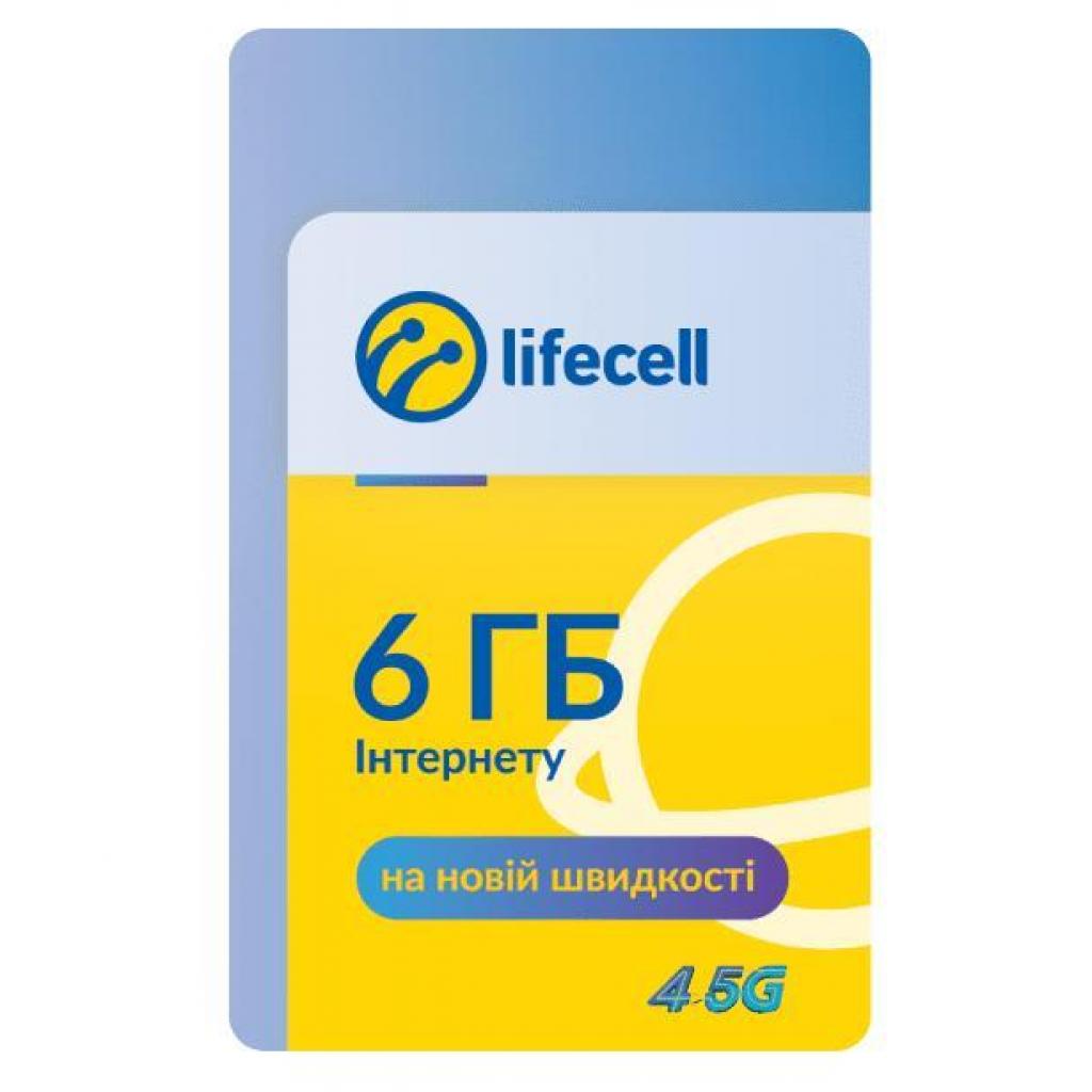 Карточка пополнения счета lifecell 6Gb Інтернет L (4820158950899)