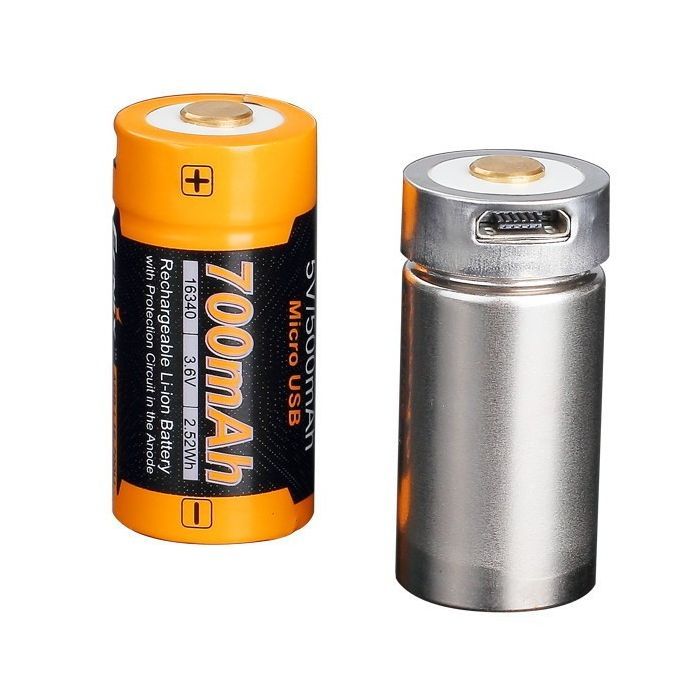 Аккумулятор Fenix 16340  700 UP mAh Li-ion micro usb (ARB-L16-700UP) изображение 3