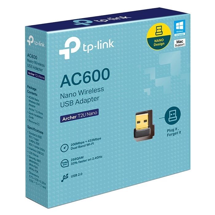 Сетевая карта Wi-Fi TP-Link ARCHER-T2U-NANO изображение 2