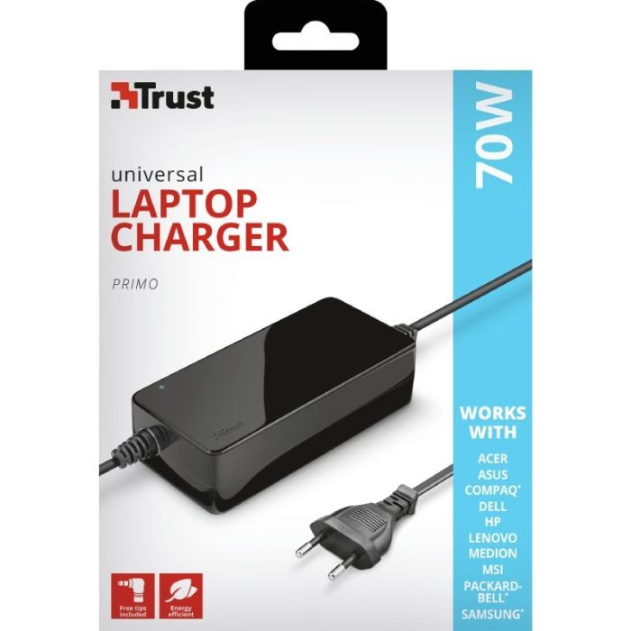 Блок живлення до ноутбуку Trust Primo 70W-19V Universal Laptop Charger (22141_TRUST) зображення 5