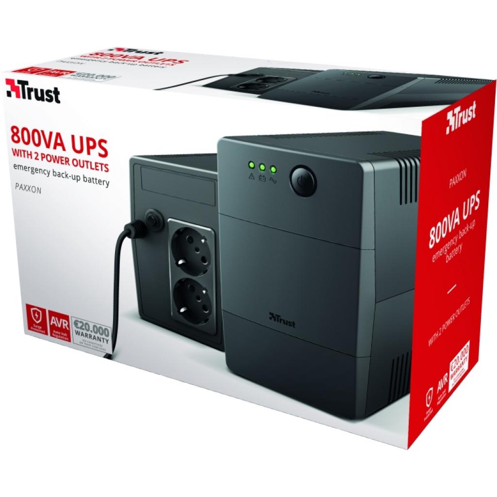 Пристрій безперебійного живлення Trust Paxxon 800VA UPS 2 Outlets (23503_TRUST) зображення 6