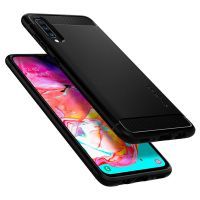 Чехол для мобильного телефона Spigen Galaxy A70 Rugged Armor, Matte Black (620CS26386) изображение 7