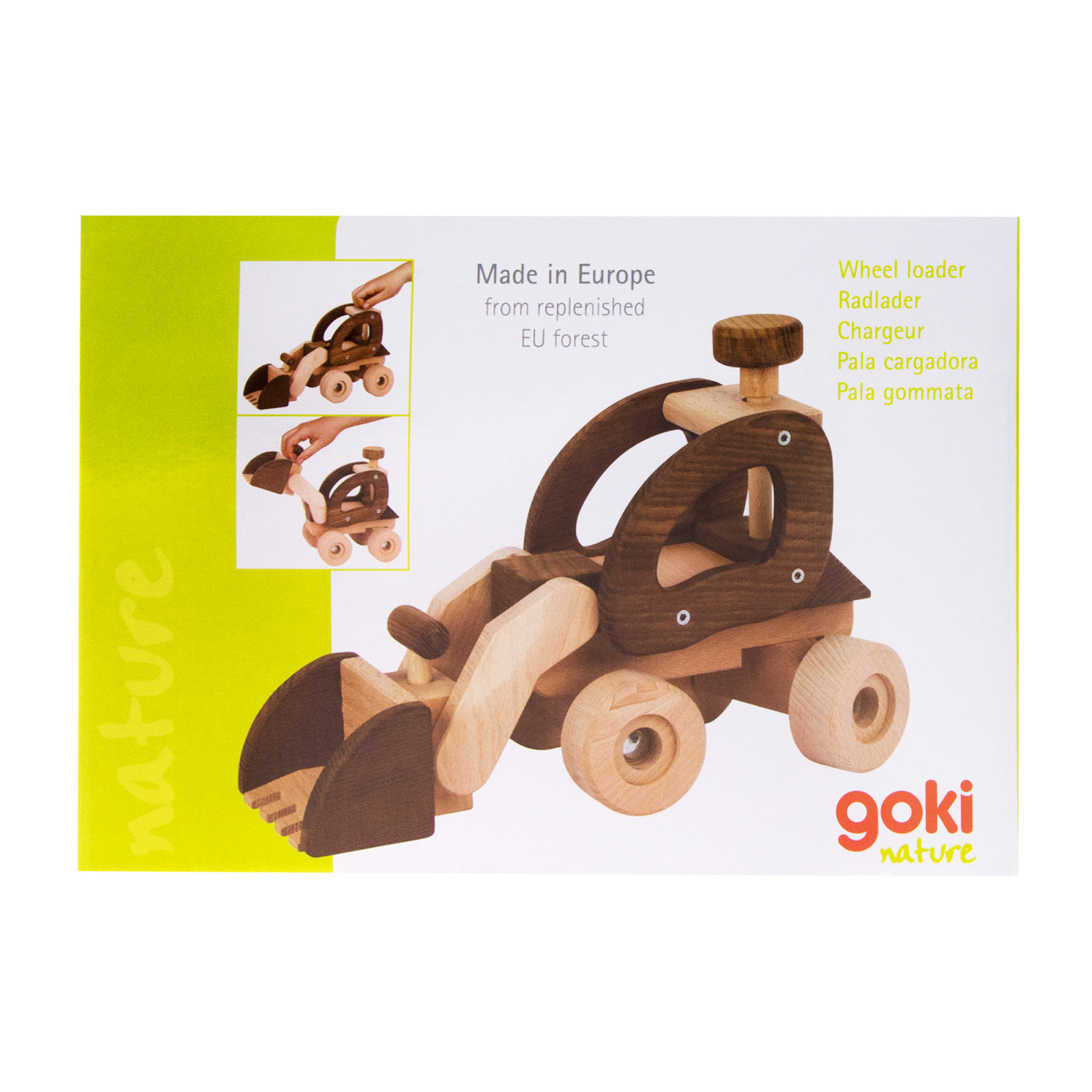 Машина Goki дерев'яна Екскаватор (натуральний) (55910) зображення 6