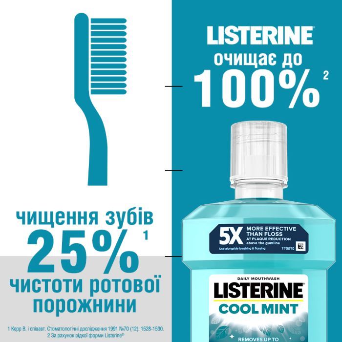 Ополаскиватель для полости рта Listerine Свежая мята 500 мл (3574661070360/5010123703585) изображение 12