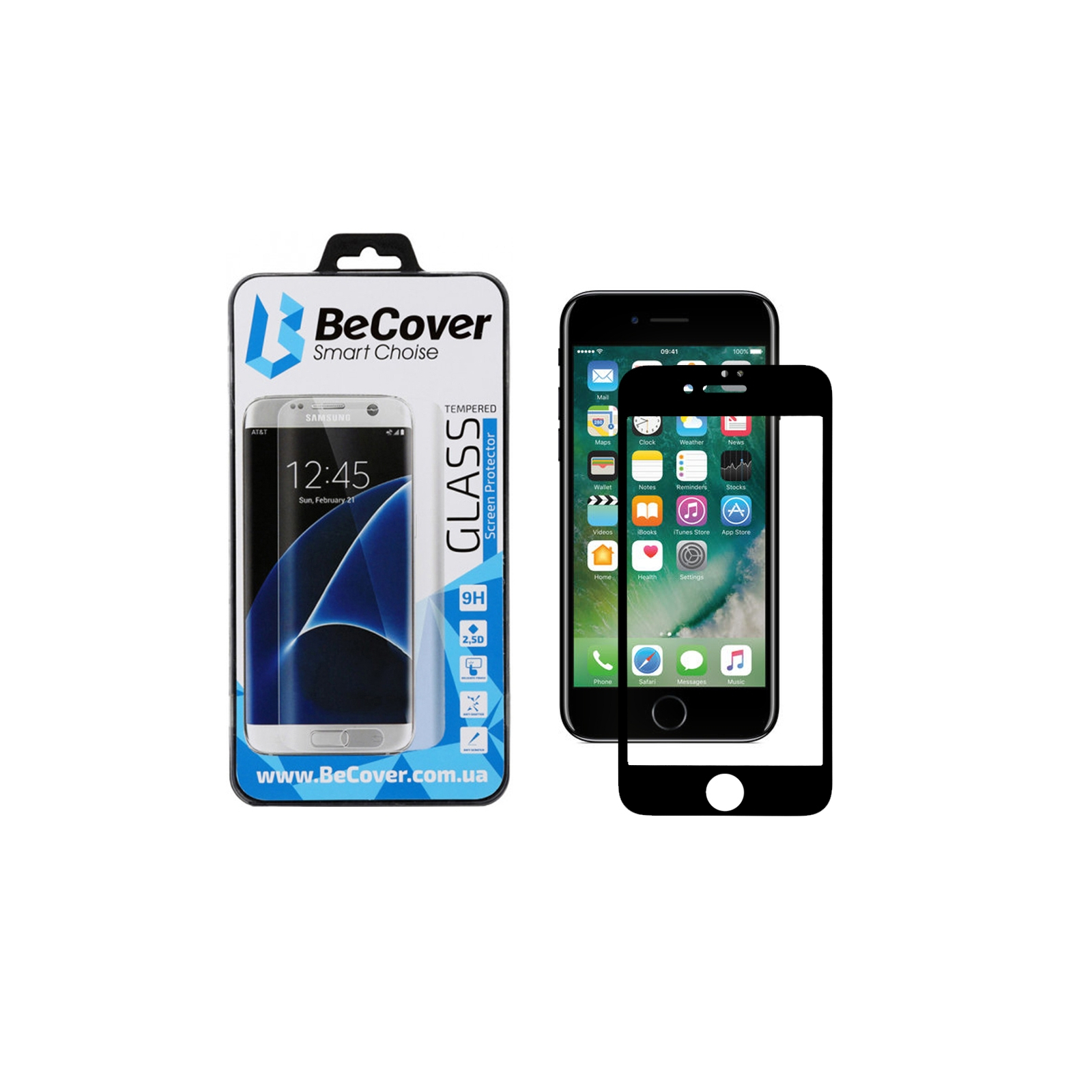 Скло захисне BeCover Apple iPhone 7 / 8 / SE 2020 3D Black (701040)